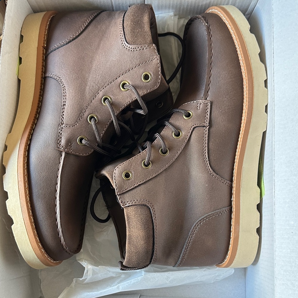 Club Room Dark Brown Leather Boots